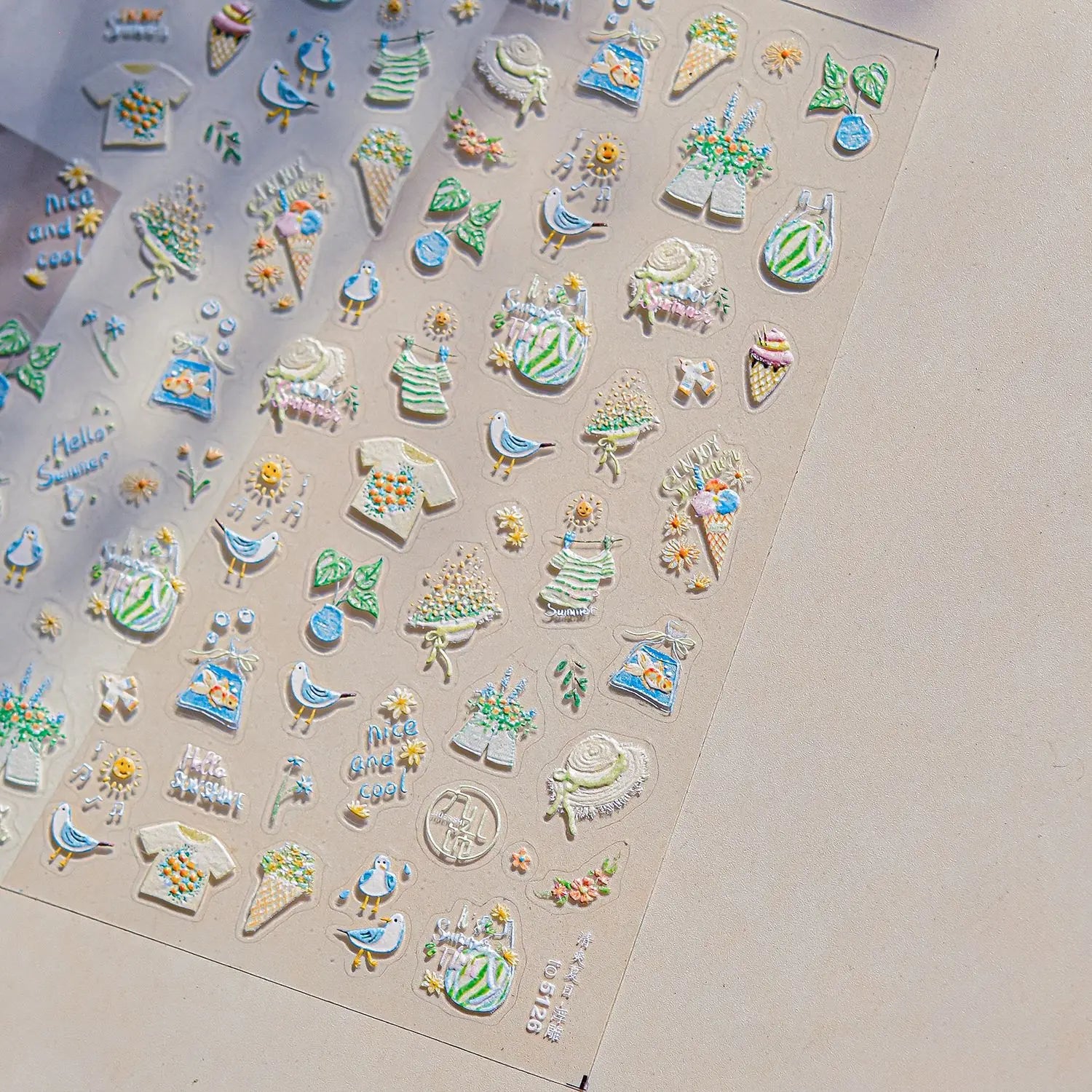 Halloween 5D Nail Art Stickers Sweet Pink Heart-Shaped Pumpkins Black Cat Bat Flocks Ghosts Skeleton Manicure Decal for Girls