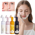 Facial Cleansing Mousse with Brush Head,Oil Control Pores Decontamination Face Cleaner,Mild Hydration Soothing Purifying Foam