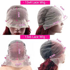 100%  Human Hair Wigs 99J Body Wave wigs 13x4 13x6 HD Lace Frontal Wigs  200 Density Transparent Lace Wigs Suit Any Color Skin .