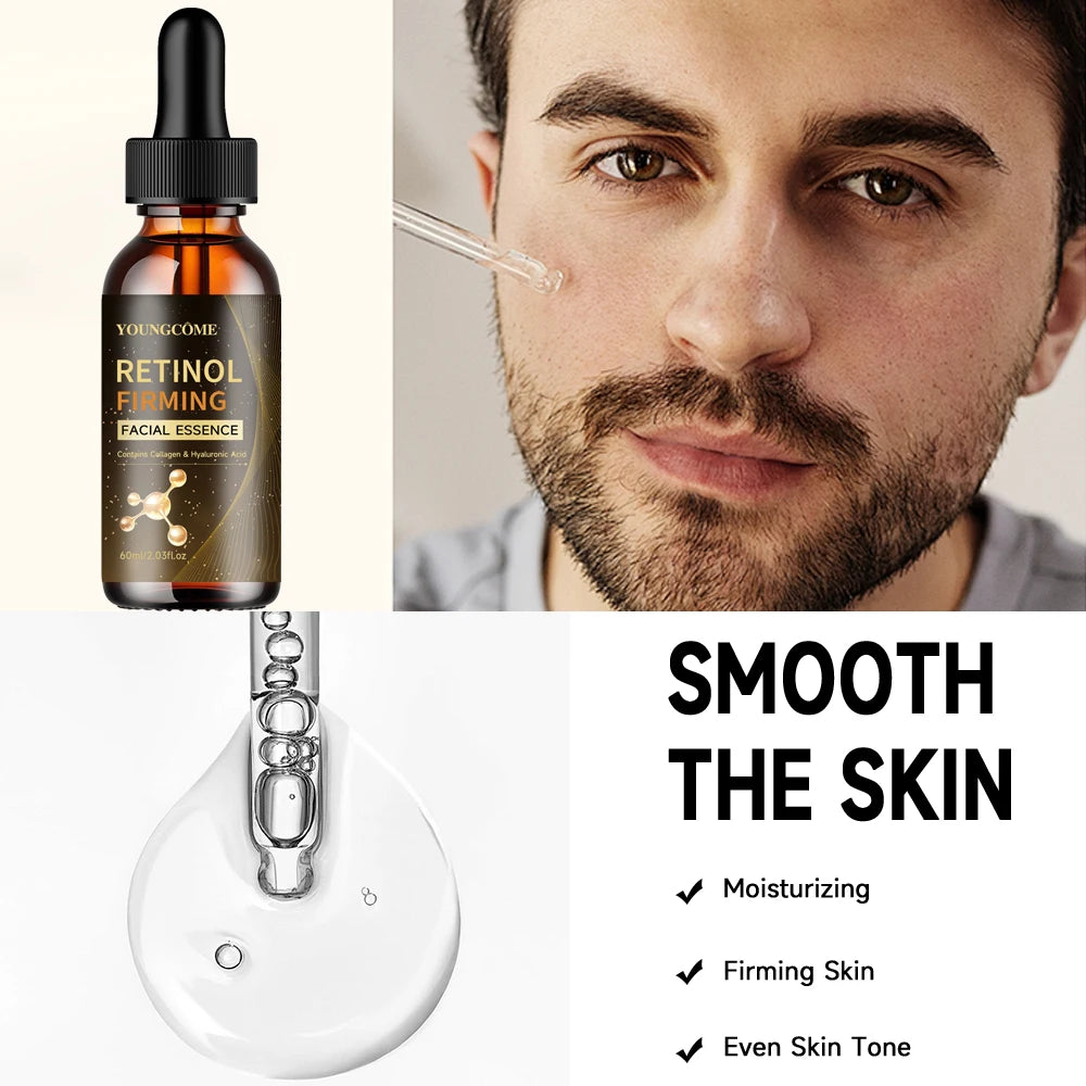 Retinol Anti-Wrinkle Serum Anti Aging  Lifting Firming Fade Fine Lines Moisturizing Skin Care Hyaluronic Acid Facial Serum Man