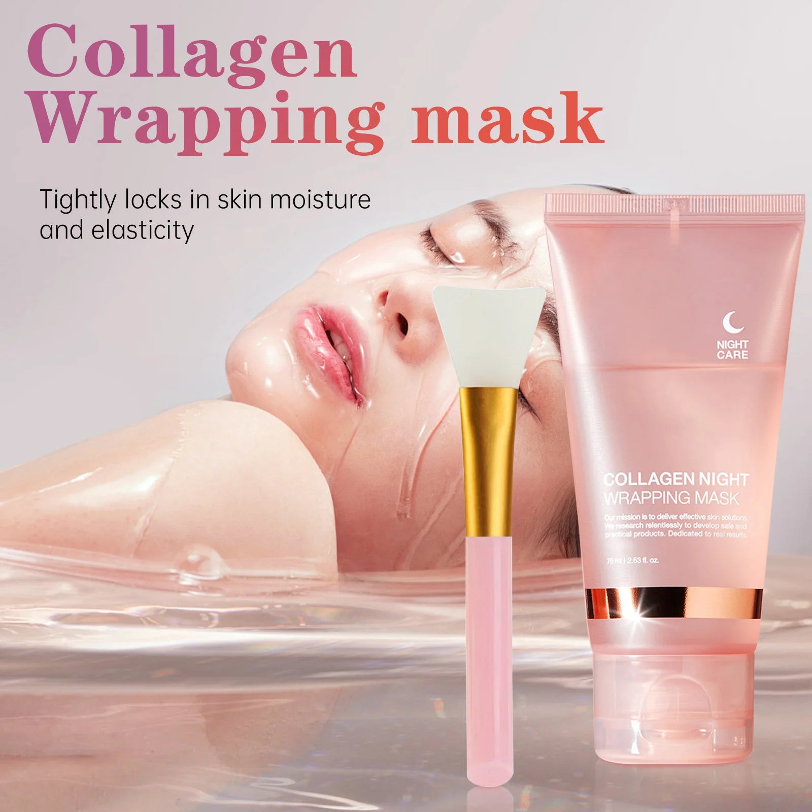 Collagen Night Wrapping MaskReduces Sagging & Dullness Hydrolyzed  Elasticity Hydration Skin Care for All Skin Types