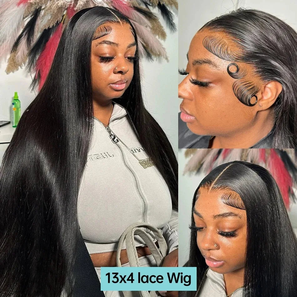 Mossily Straight Lace Front Wigs Hd Lace Wig 13x6 Human Hair Wigs For Women Pre Plucked Brazilian 40 nch 13x4 Lace Frontal Wig