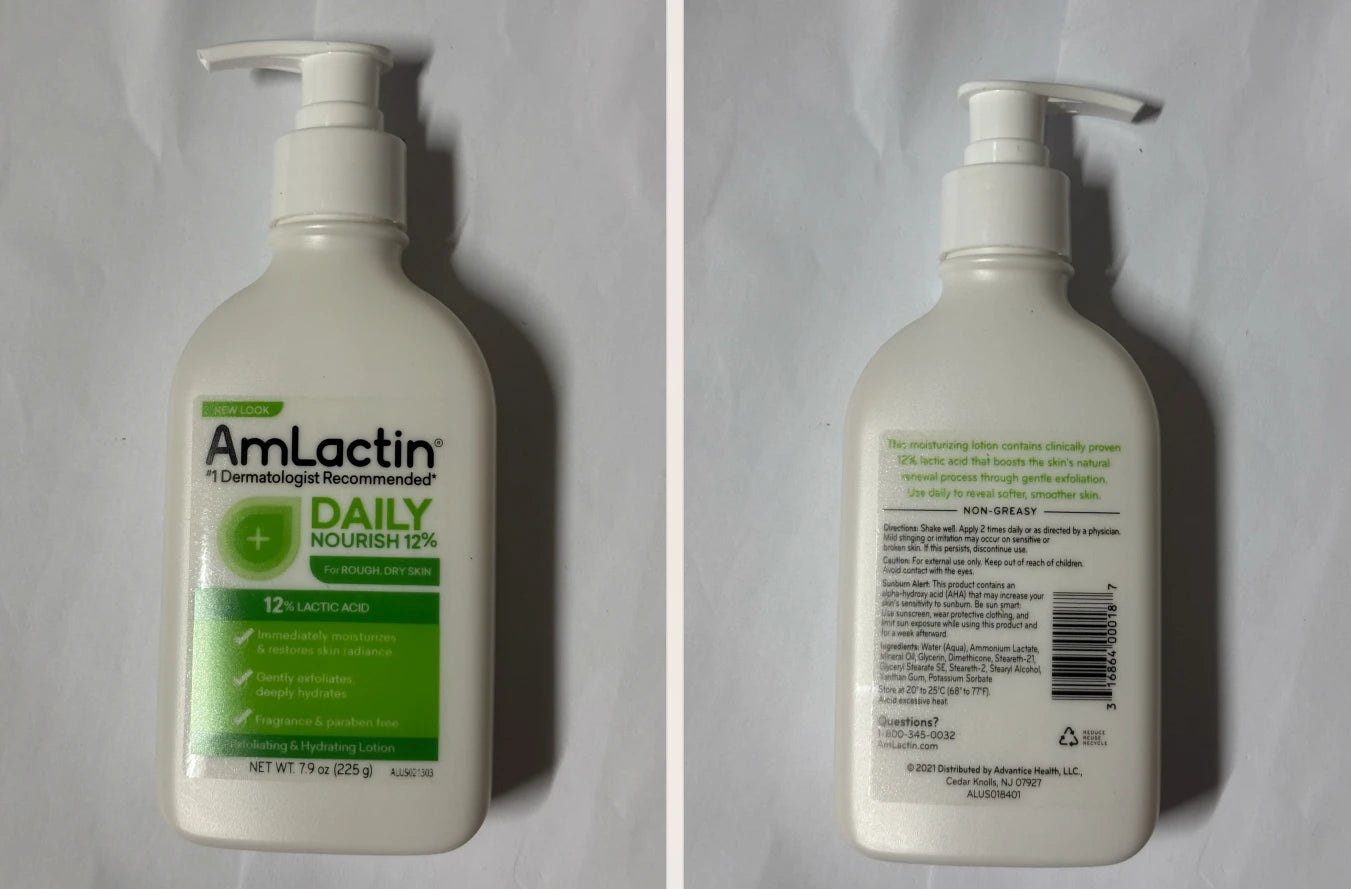 AmLactin Daily Moisturizing Body Lotion Nourish Lotion Hydrating Intensive Healing Nourish Lotion Smoothes Rough Dry Skin