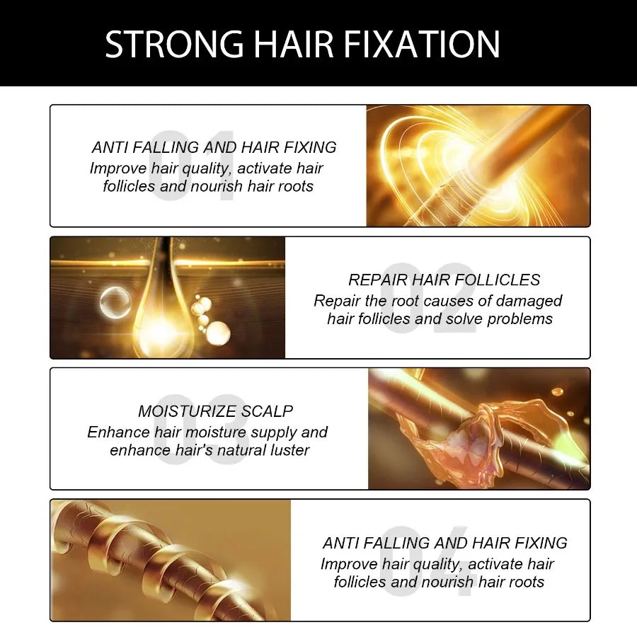 Hoegoa Old Ginger Hair Care Essence Oil Moisturize Hair Roots Repair Frizzy Knot Supple Strong Thick Hair