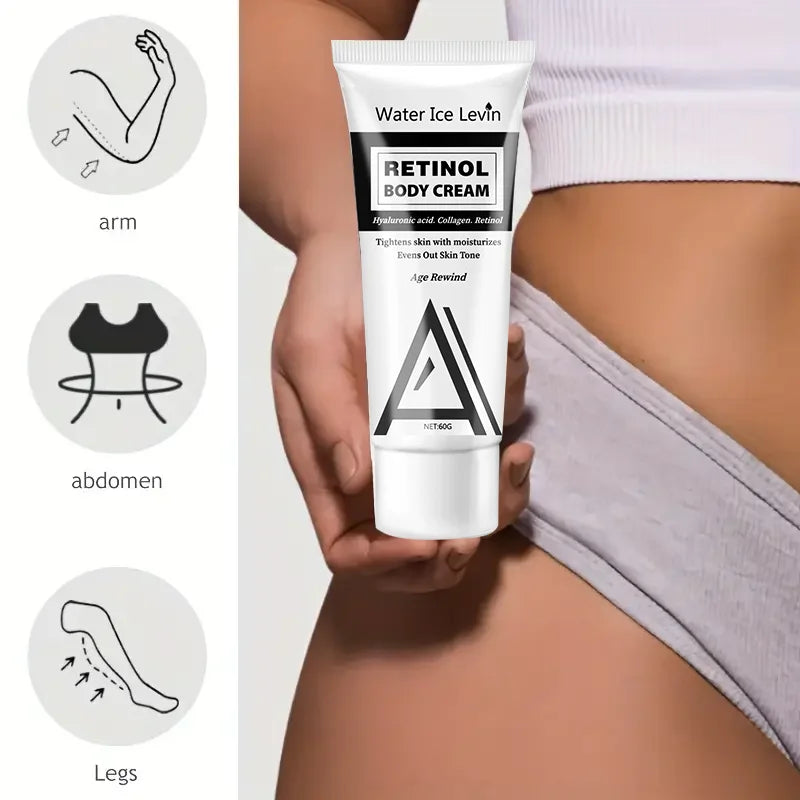Retinol Body Cream Contains Collagen, Avocado and Hyaluronic Acid, Smooth and Moisturizing, Suitable for Body Massage, Suitable for All Skin Types