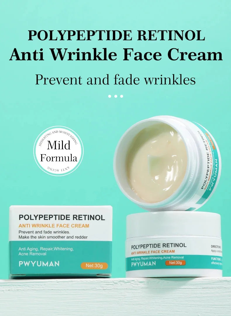 Instant Retinol Lifting Firming Cream Polypeptide Wrinkle Remover Face Cream For Men Moisturizer Whitening Brighten Skin Product
