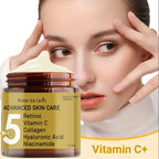 Facial Cream Contains Hyaluronic Acid, Collagen, Retinol and Niacinamide Moisturizes and Nutrition, Soft, Elasticity, and Energetic Skin