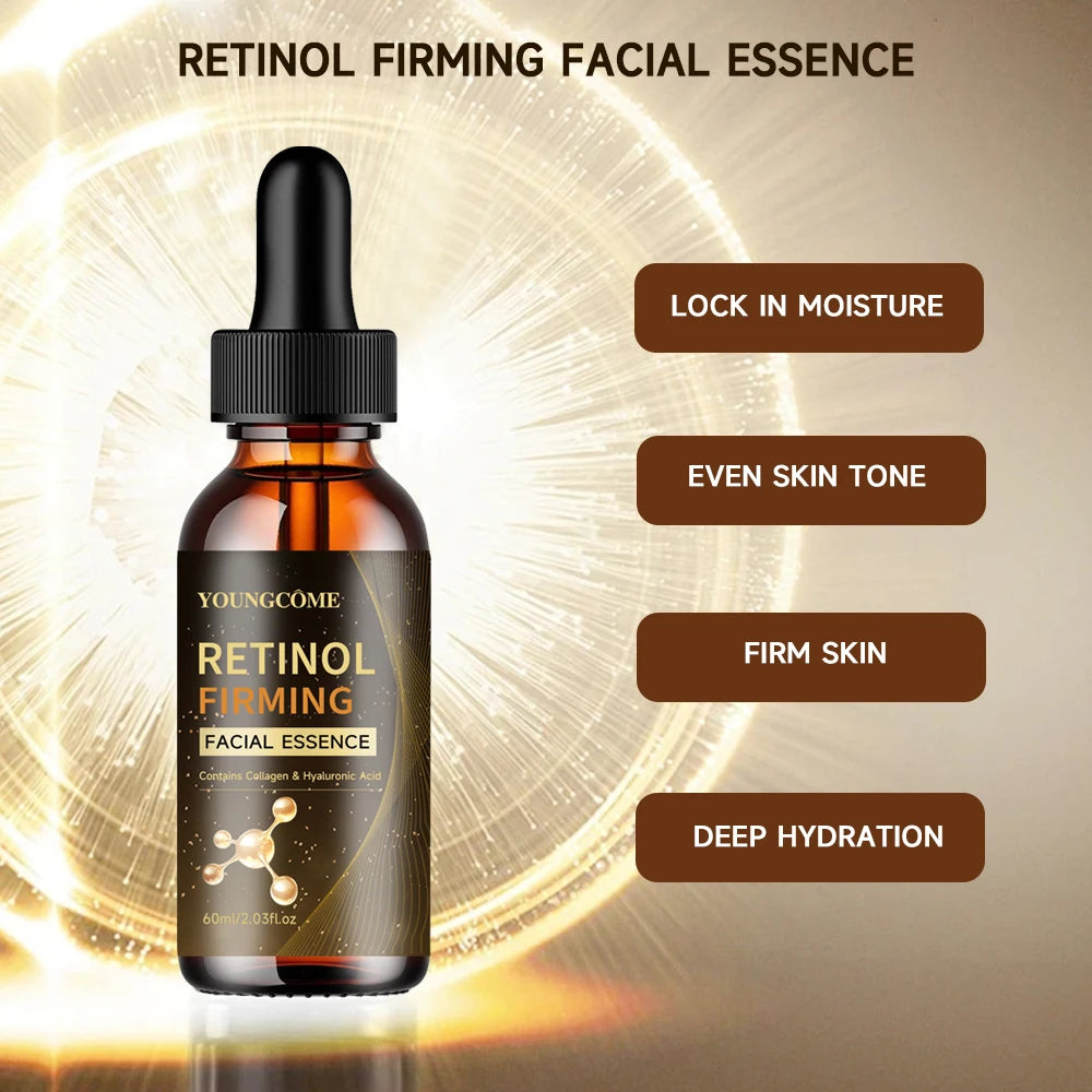 Retinol Anti-Wrinkle Serum Anti Aging  Lifting Firming Fade Fine Lines Moisturizing Skin Care Hyaluronic Acid Facial Serum Man