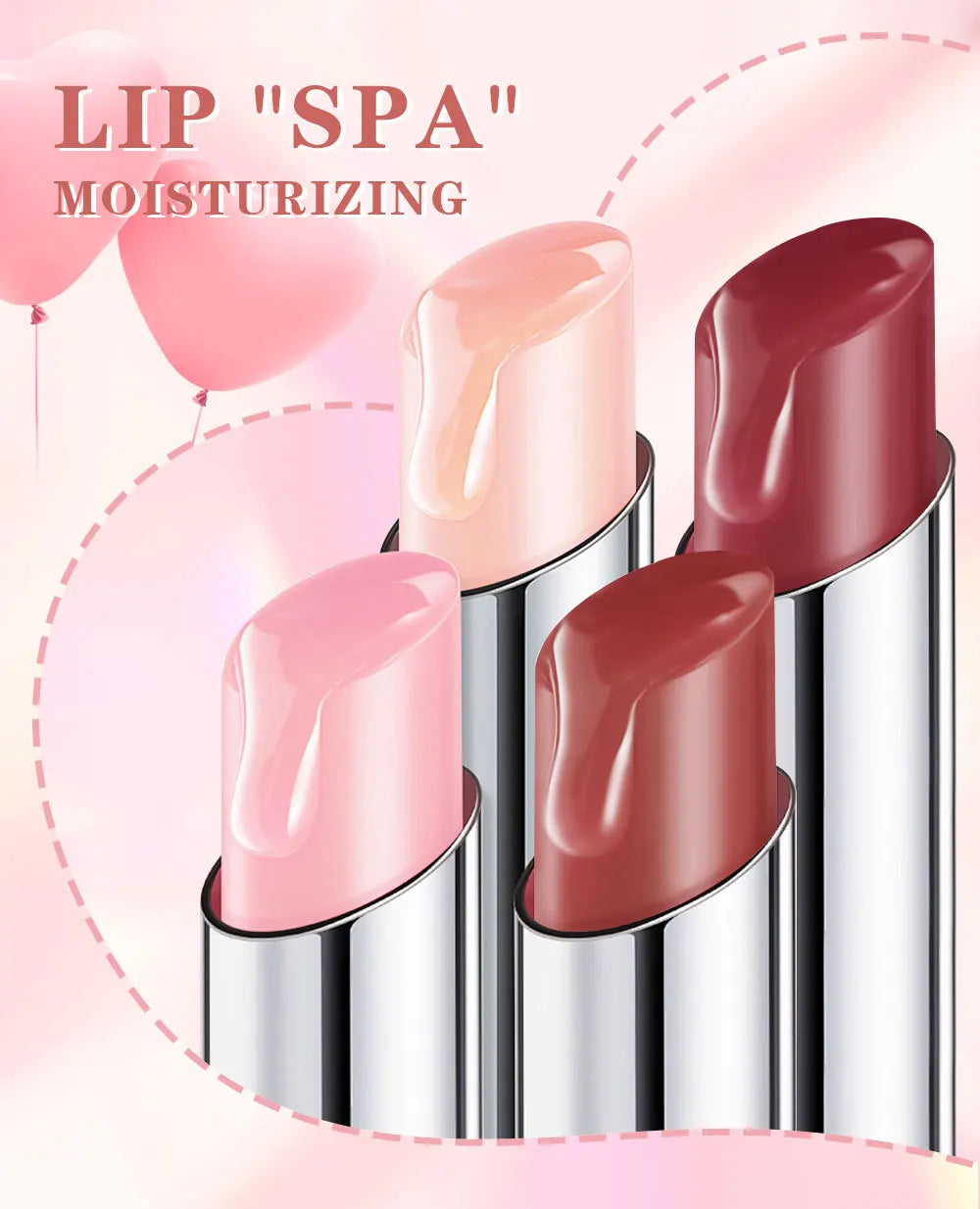 Cute Pink Moisturizing Jelly Lipstick - Temperature Change Lip Balm with Long Lasting Nourishment for Lip Care Lip Gloss