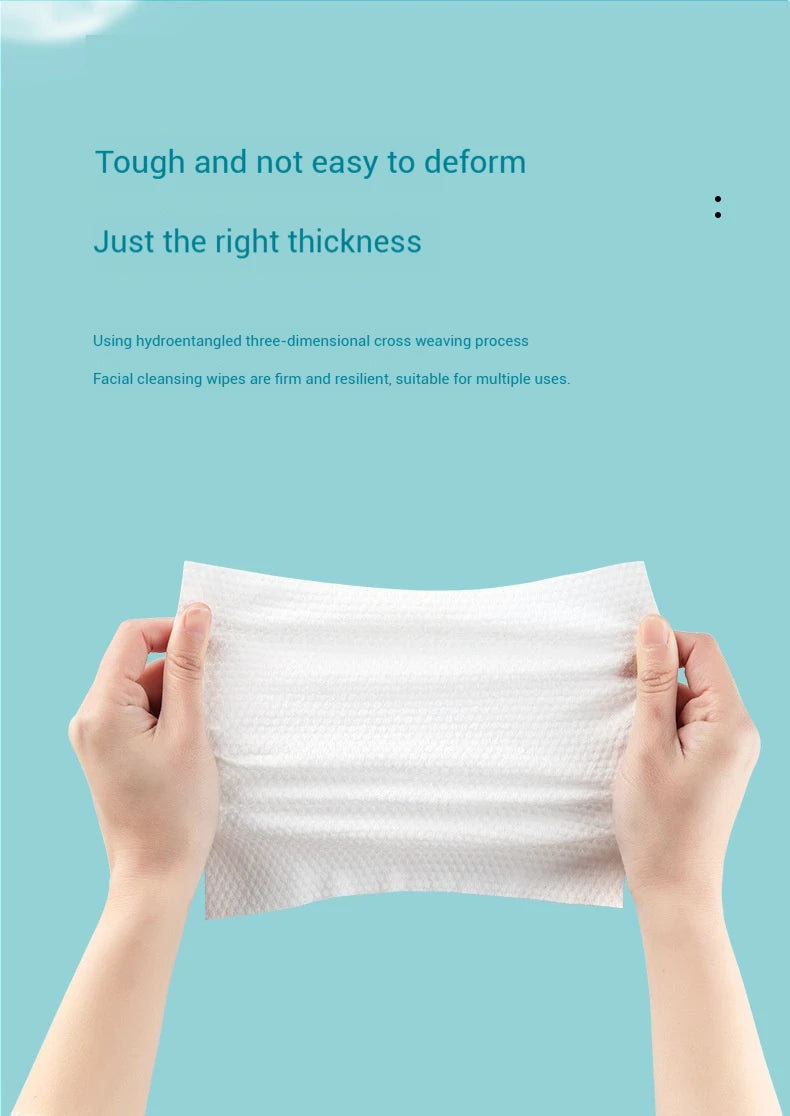 Disposable Thick 100% Cotton Face Towel Make Up Soft Removing Wipes Dry Cleanser Towelettes For Skin Care