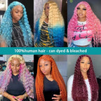 30 Inch 200 Density Curly Wigs 613 Hd Lace Frontal Wig 13x6 13x4 Deep Wave Lace Front Wig Human Hair Brazilian Hair For Women