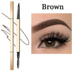 Double headed eyebrow pencil, extremely fine, waterproof, sweat resistant, and long-lasting