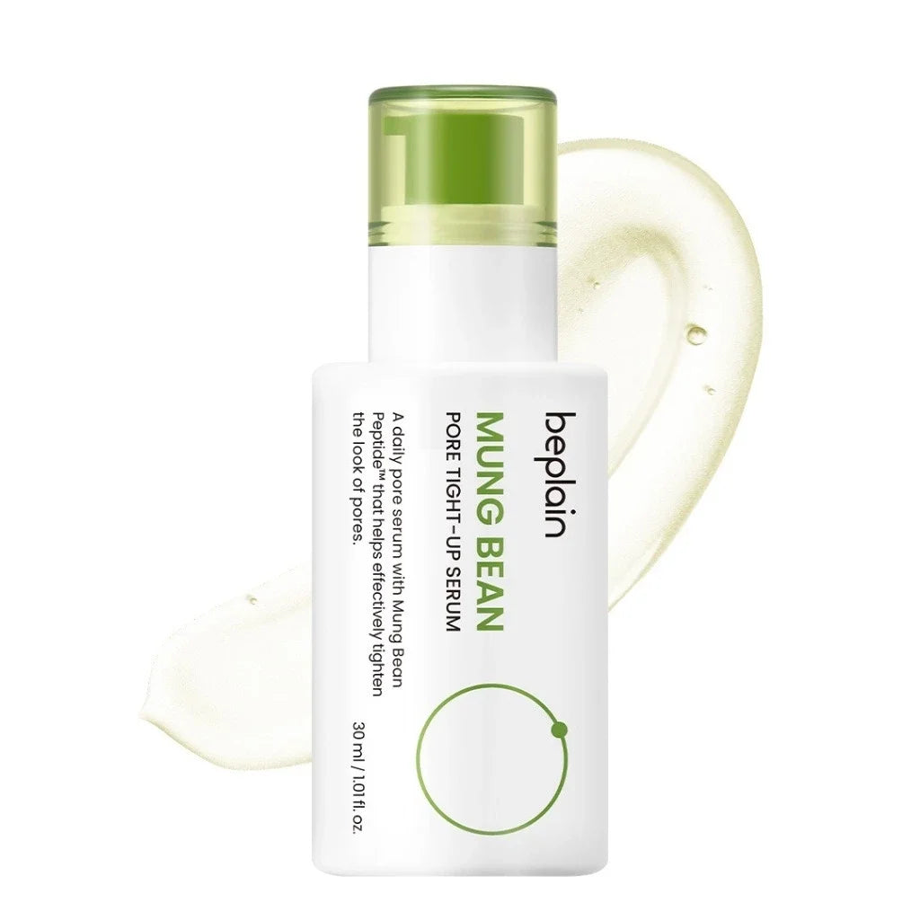 Korean Skincare Products BEPLAIN Mung Bean Pore Serum,Deep Cleansing Foam,facial Pore Remover Clay Mask and Makeup Remover Oil