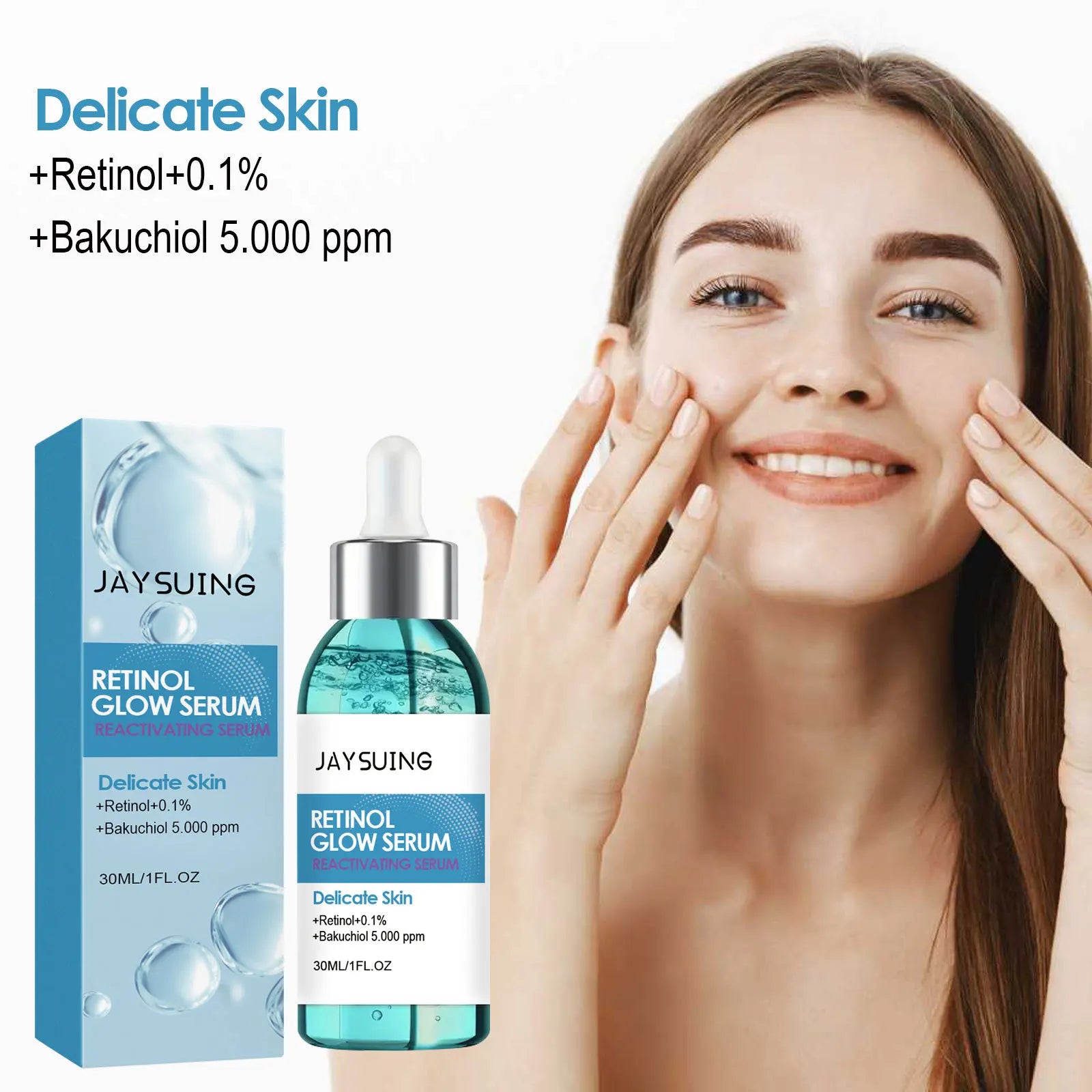 Retinol essence, lightens fine lines, firms, anti-wrinkle and brightens the skin, effectively improves facial skin hydrating and