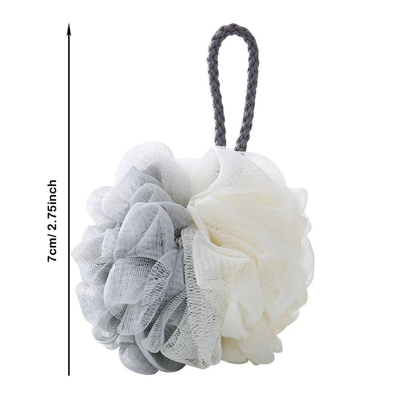 Soft Mesh Bath Lace Balls Skin Cleaning Brush Shower Puff Body Cleaner Exfoliating Scrubbers Bath Flower Bathing Accessories