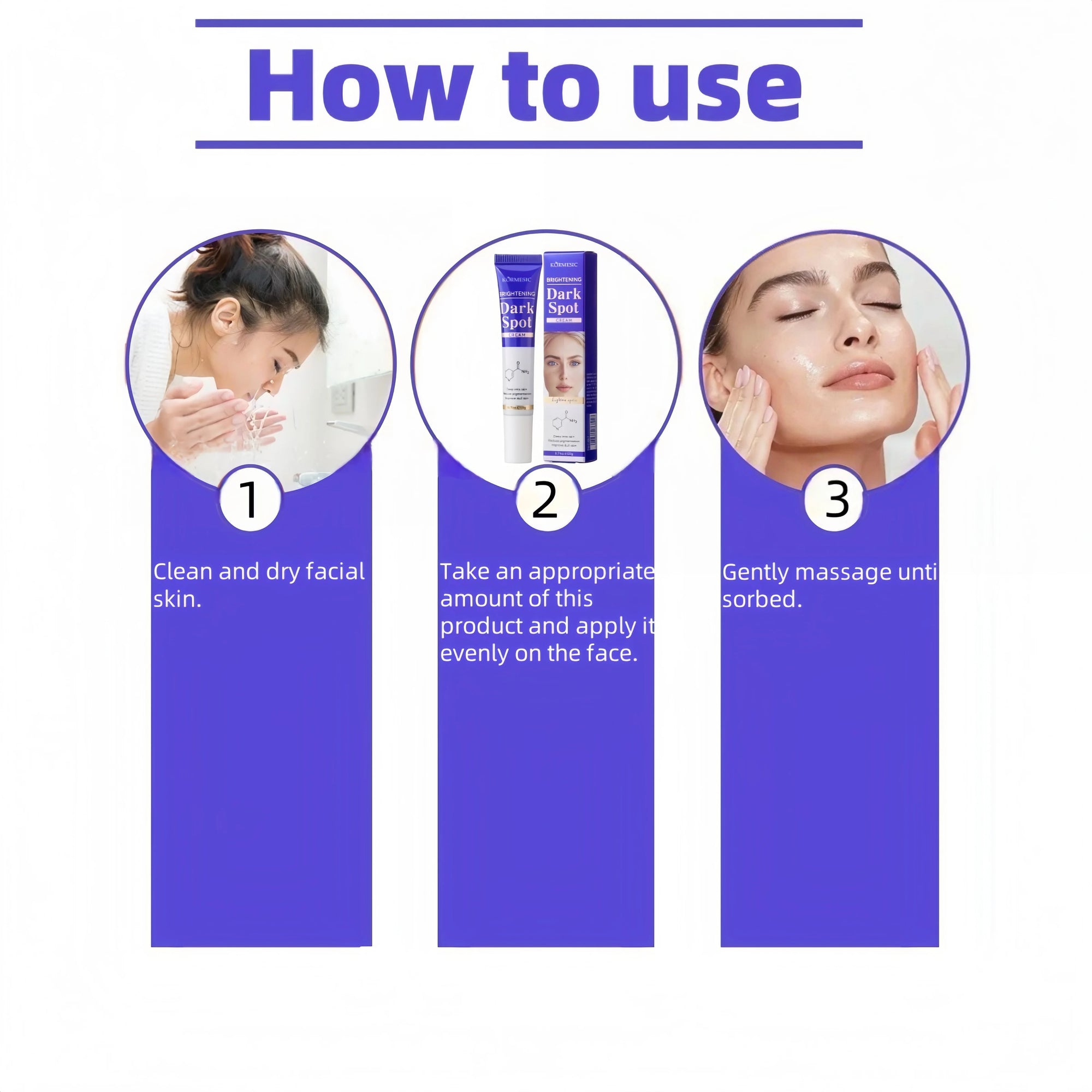 Amino Acid Freckle Whitening Cream Fade Pigmentation Melasma Dark Spots Corrector Repair Cream Korean Skin Care