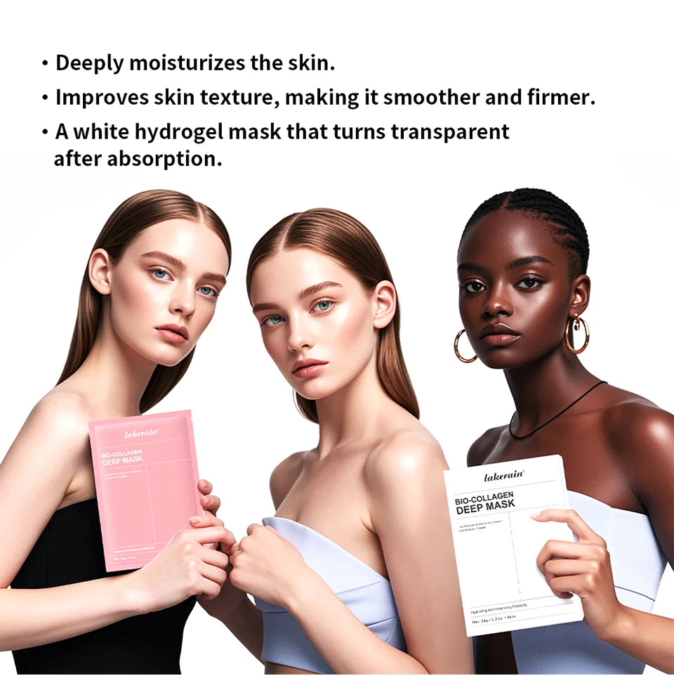 Bio-Collagen Real Deep Mask Supplement Collagen Hydrating Overnight Hydrogel Mask Elasticity Improvement Pore Minimizing Firming