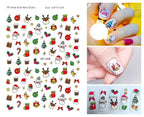 Manicure Christmas Stickers Old Elk White Snowflake Nail Decals Waterproof Ultra-Thin Three-Dimensional Self-Adhesive Adhesive