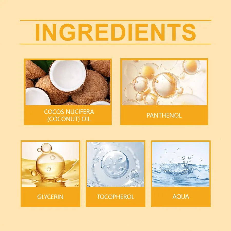 Hoegoa Coconut Oil Hair Mask Repair Dry Hair Smooth And Glossy Hair Care Coconut Oil Hair Mask