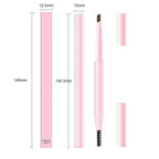 Eyebrow Pencil Waterproof Natural Long Lasting Smooth Blendable High Pigment Brow Pencil Eye Makeup Pink Box Custom Logo 10pcs