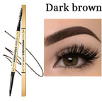 Double headed eyebrow pencil, extremely fine, waterproof, sweat resistant, and long-lasting
