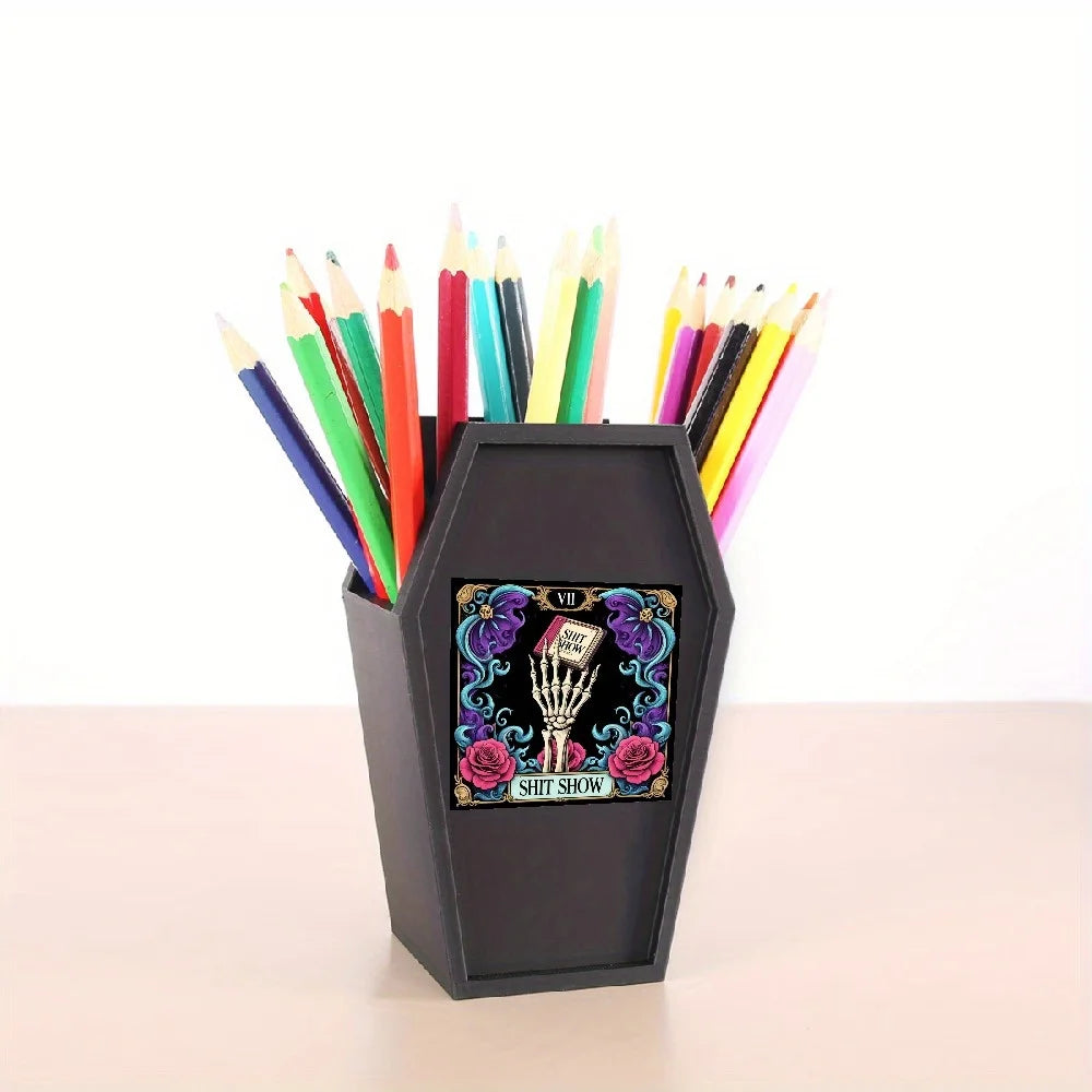 Halloween Grave Cartoon Makeup Brush and Pen Organizer