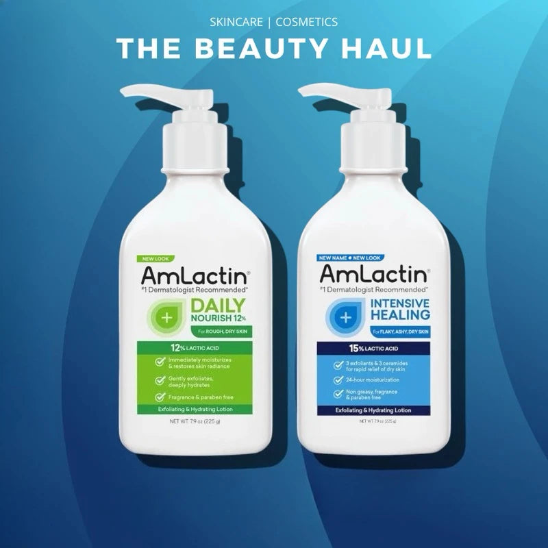 AmLactin Daily Moisturizing Body Lotion Nourish Lotion Hydrating Intensive Healing Nourish Lotion Smoothes Rough Dry Skin