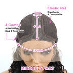 Body Wave Middle T Part Lace Front Bob Wig 13x4 Human Hair Wigs 180 Short Loose Body Wave T Part Lace Frontal Bob Wigs For Women