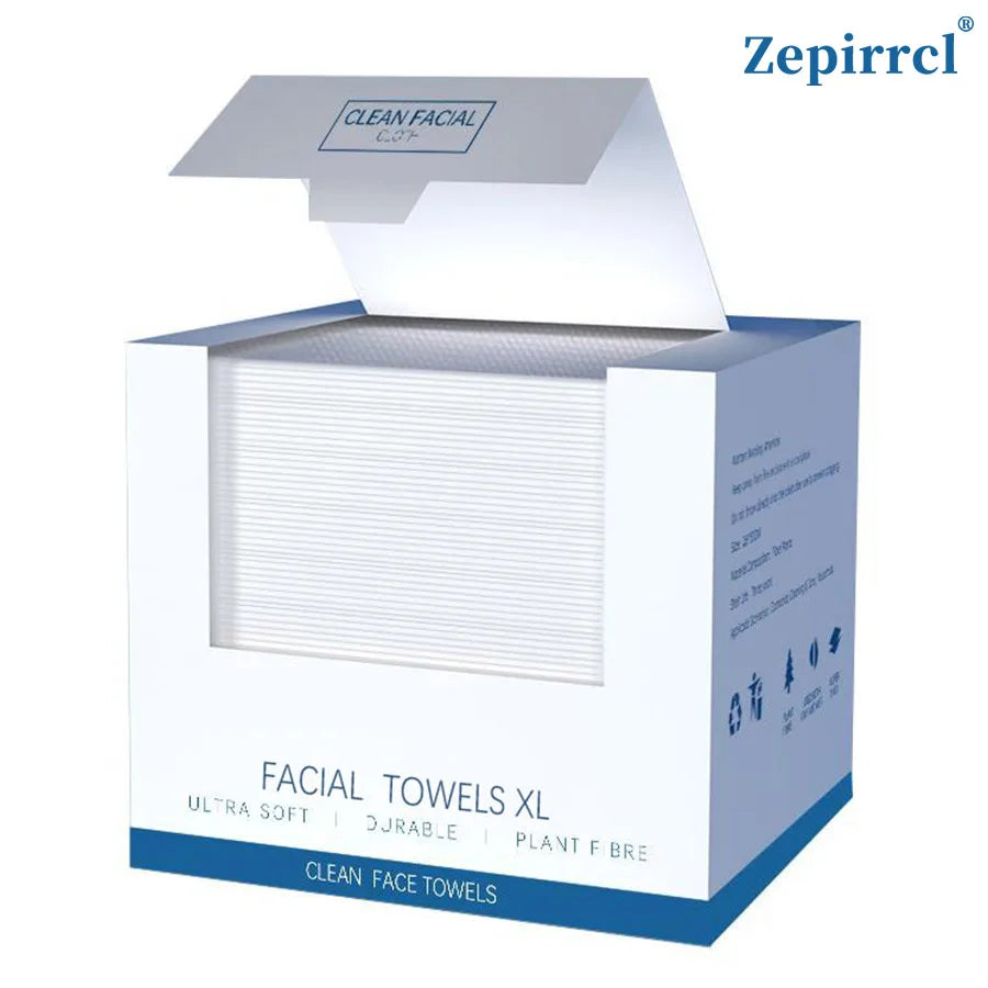 26*30cm Box Disposable Facial Cleansing Towel Thickeneded Large Size Cleansing Skin Suitable for All Skin Types Unisex 40 Pumps/Box