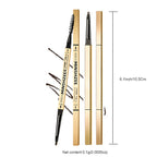 Double headed eyebrow pencil, extremely fine, waterproof, sweat resistant, and long-lasting