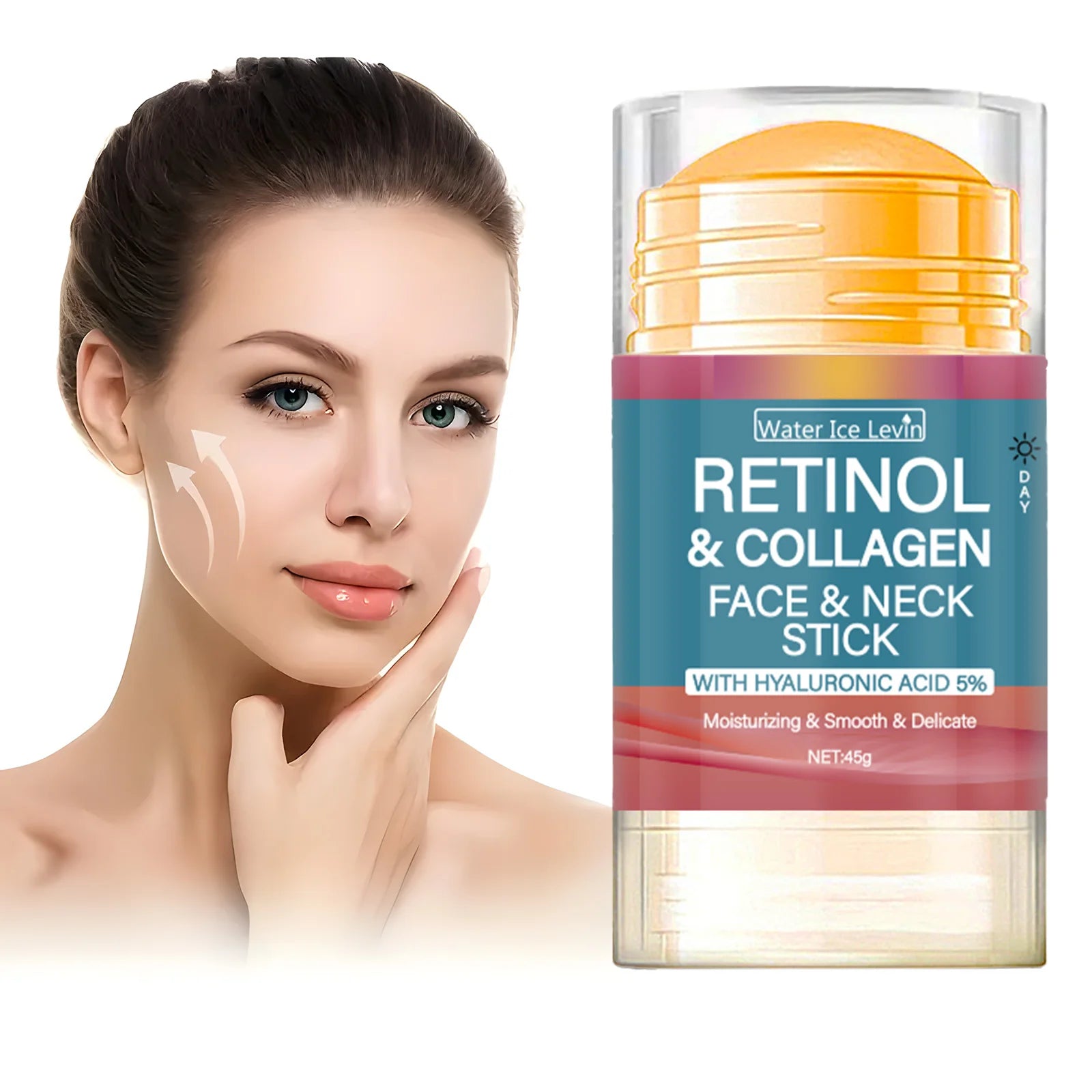 Retinol Face and Neck Treatment Bar with Firming Elasticity Improve Loose Skin Lotion Moisturizes and brightens skin
