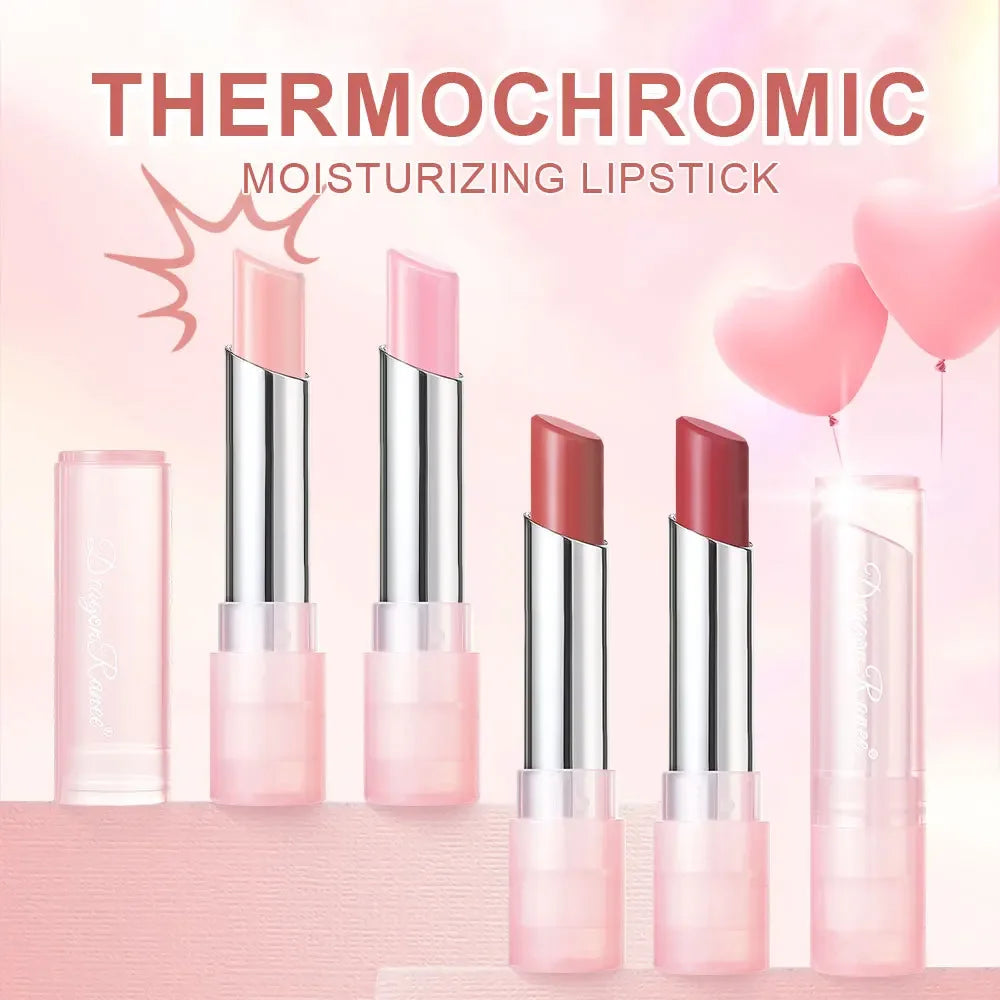 Cute Pink Moisturizing Jelly Lipstick - Temperature Change Lip Balm with Long Lasting Nourishment for Lip Care Lip Gloss