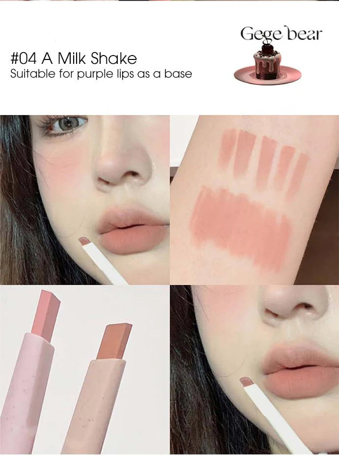 Light sweet and soft fog lipliner outlines the lip shape, lasting, not easy to fade, not take off makeup, nude pink lip liner