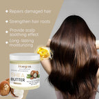 Hoegoa Shea Butter Moisturizing Hair Care Mask Moisturizes Hair Improves Dry Hair And Softens Hair Care Mask