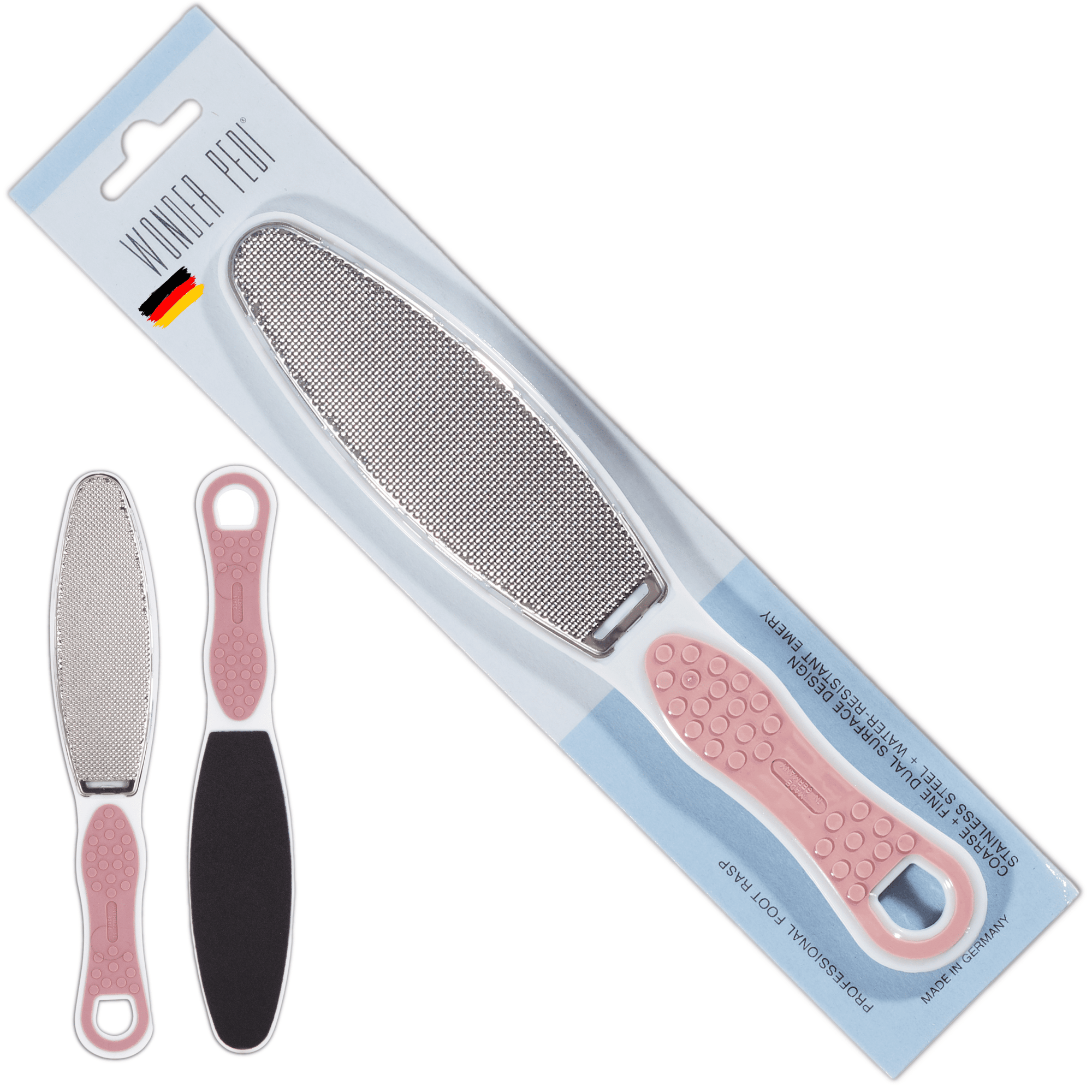 Double Sided Foot File Emery Stainless Steel - Professional Feet Callus Remover Foot Rasp
