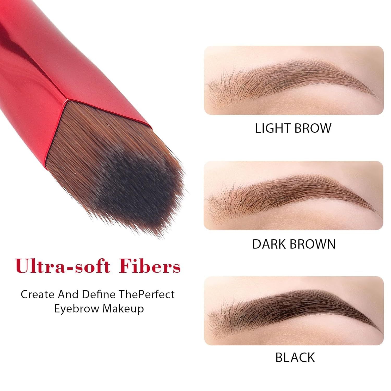 Multi-function Eyebrow Stamp Brush - Square Angled Design For Filling Brows, Concealer & Hairline Makeup. Professional Wild Brow Tool With Precision Edge For Flawless Eyebrow Shaping & Face Contouring