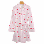 Cute Ladies Long Sleeve Belted Robe