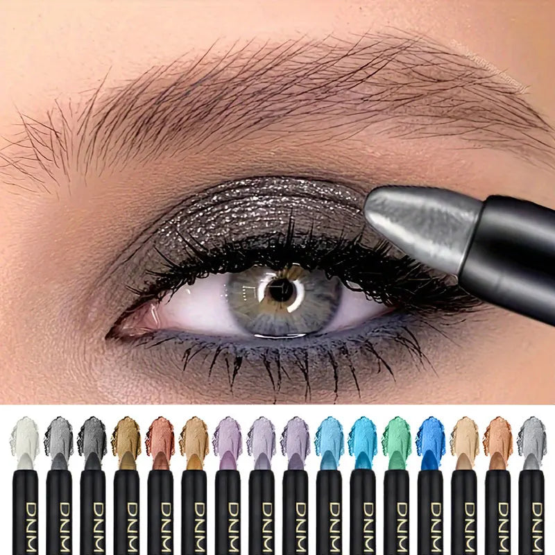 16 Colors Pearlescent Eyeliner, Color Glitter Waterproof Long-Lasting Eye Makeup Non-Smudge Eyeliner