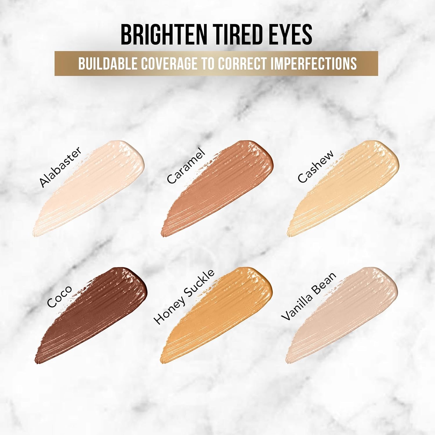 Glamazon Second to None Concealer, Alabaster, Awakening Eye Cover Up, Non-Creasing, Full Coverage