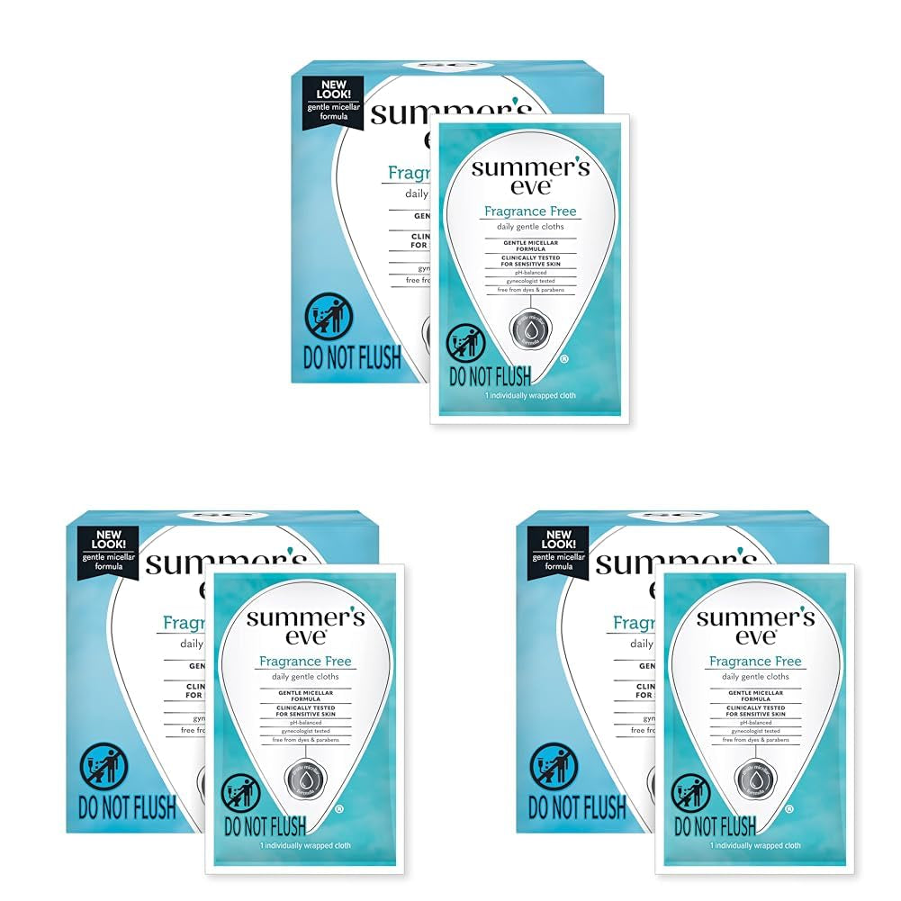 Fragrance Free Gentle Daily Feminine Wipes, Removes Odor, Ph Balanced, 16 Count