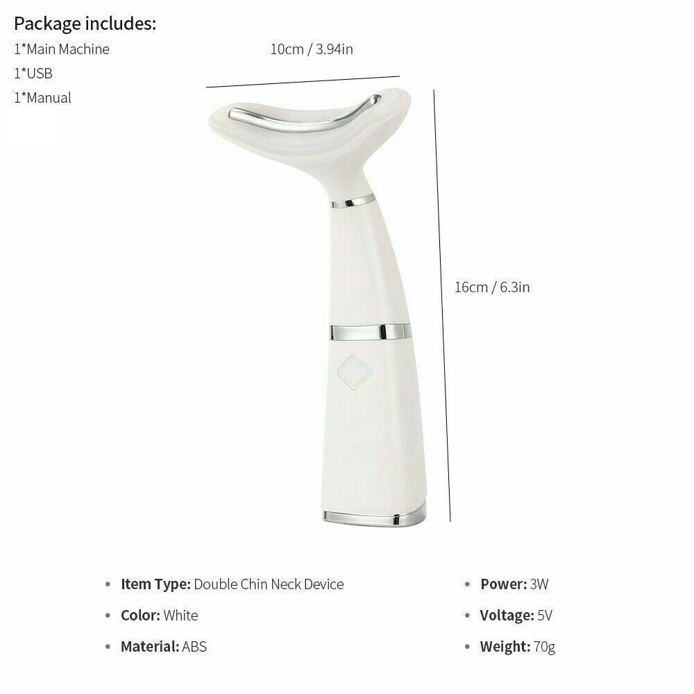 LED Neck Care Wrinkles Reduce Double Chin Removal Skin Tighten Lifting Massager