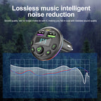 Bluetooth 5.0 FM Transmitter Car Kit MP3 Modulator Player Handsfree Audio Receiver with 3 in 1 Charge Cable for Iphone Huawei