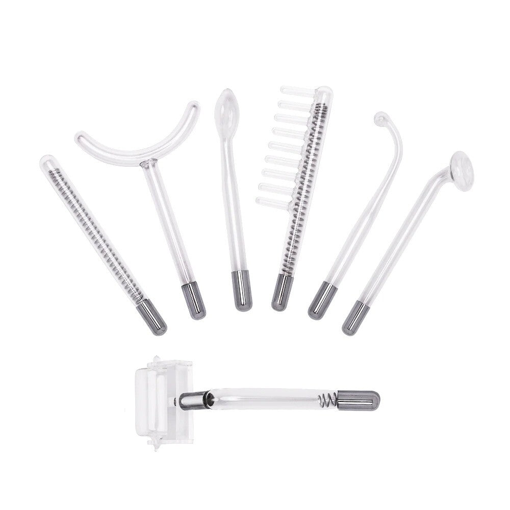 High Frequency Facial Device 7 Wands Electrode Glass Spot Tube Acne Spot Tool