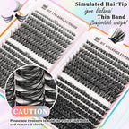 32 Rows Of Eyelashes Book Cluster 640 Segmented Lashes Set