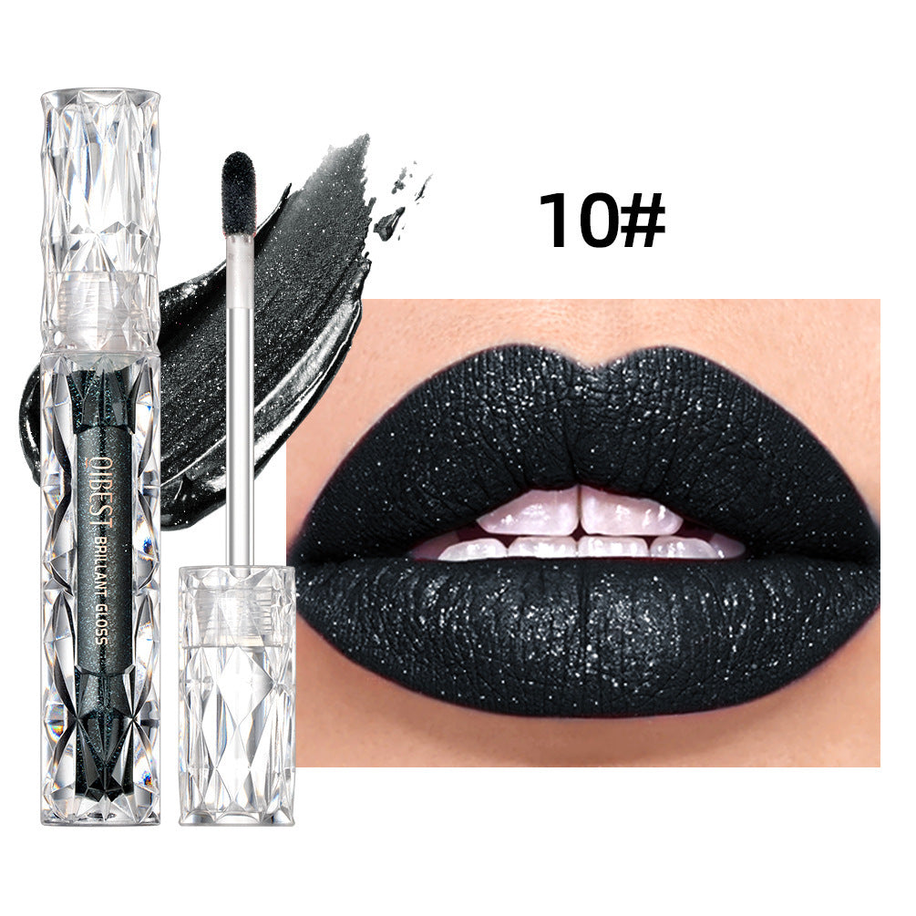 Diamond Liquid Metallic No Stain On Cup Lip Lacquer