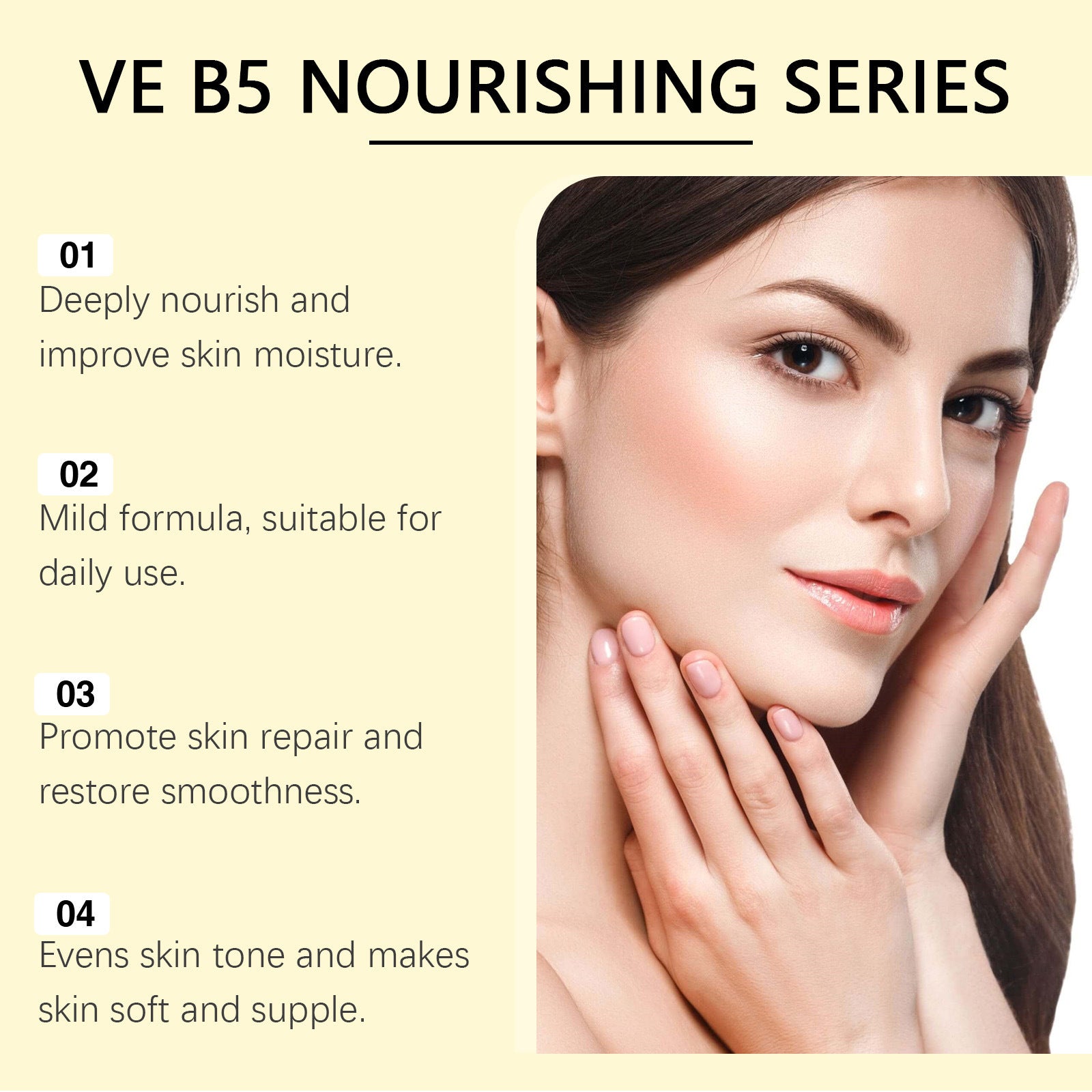 Vitamin B5 Nourishing Skin Care Series Daily Care Gentle Moisturizing Soothing Facial Skin