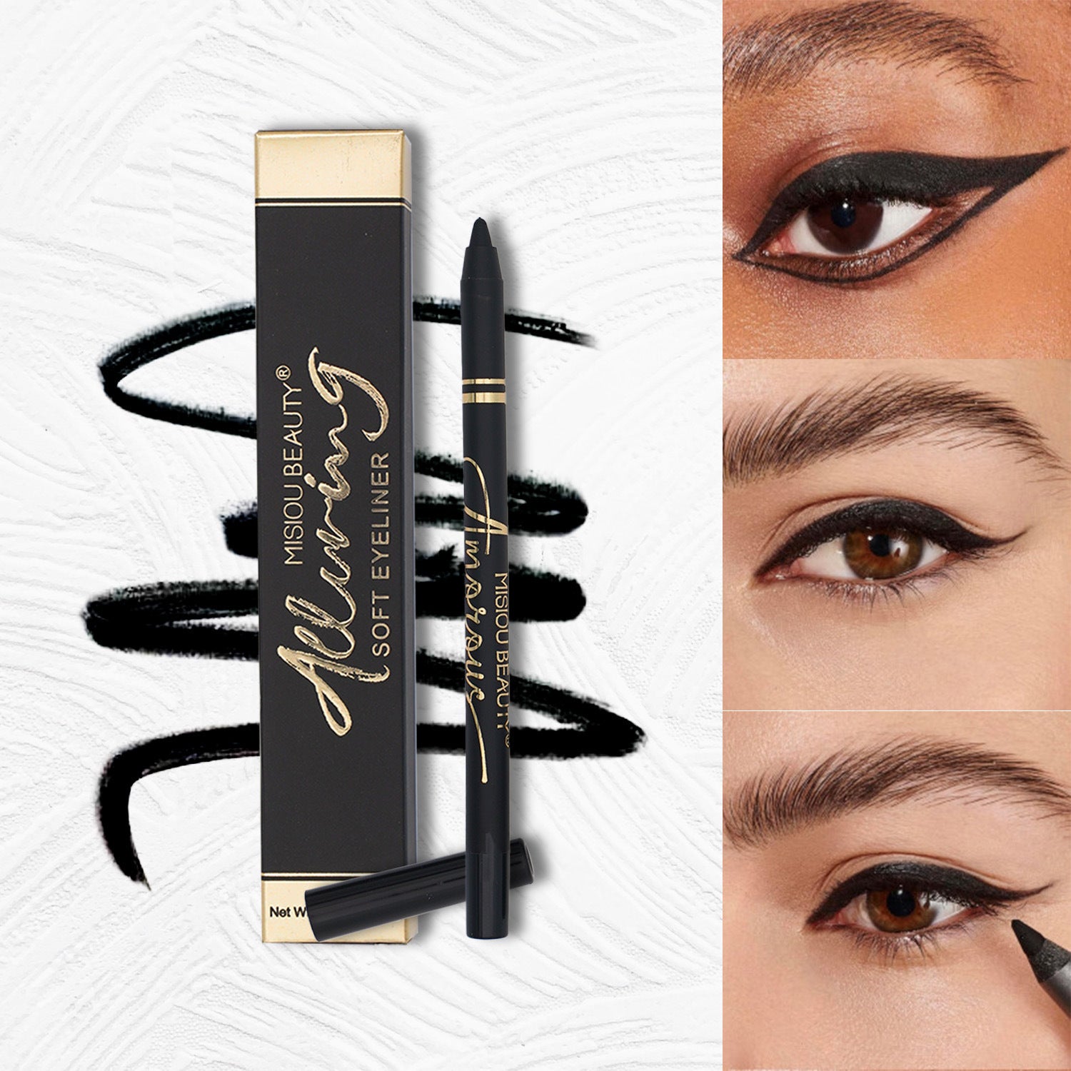 Eyeliner Smooth Texture Color Uniformity Easy To Color Long Lasting Waterproof