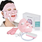 Red LED Light Photon Therapy Vibration Soft Gel Face Mask Massager anti Wrinkles