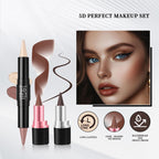 3 PCs Lipstick Lip Liner Eyeliner Highlight Contour Stick Suit 5D Face Makeup Set Suit