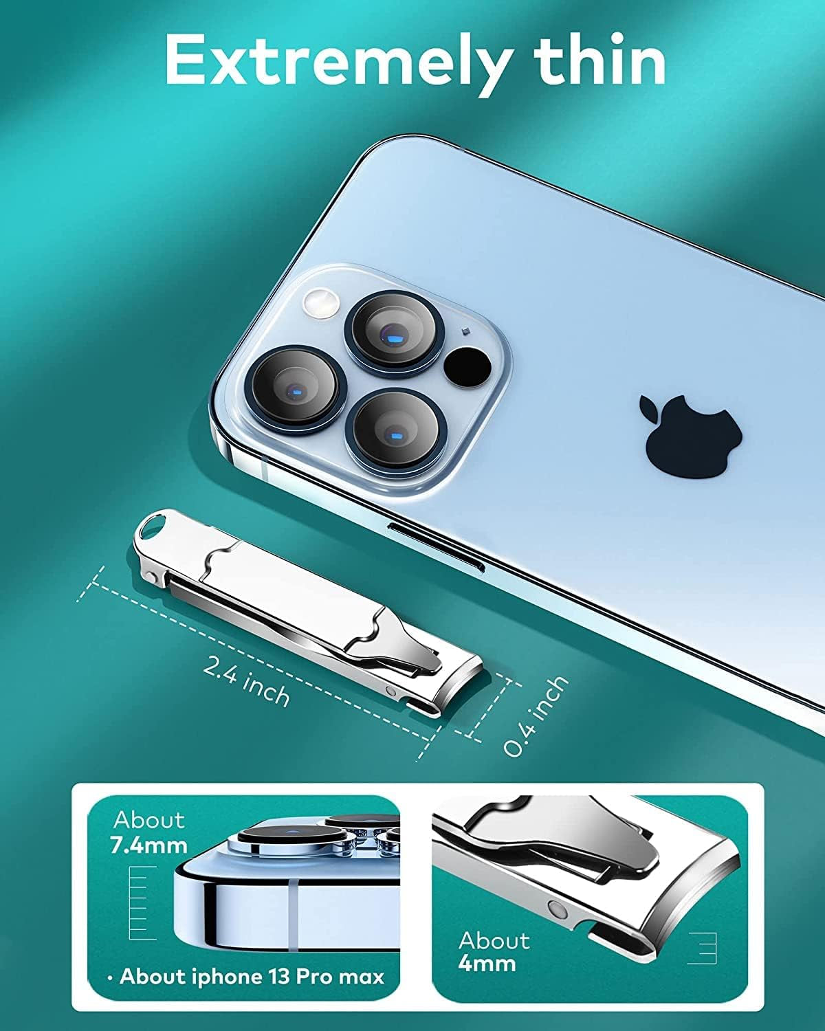 Portable Nail Clippersmedical Grade Stainless Steel Foldable Nail Cutter Ultra Slim Travel Design